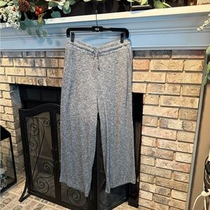 Matilda Jane knit wide leg crop pant, black multi, size Large, EUC